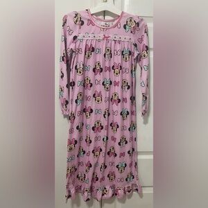 🎀 4/$25 Disney Girls Minnie Mouse Pink Pajamas Dress Size 8